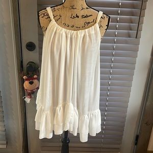 Shein white ruffle top